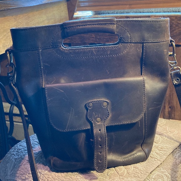 Other - Black Leather Bag “Love 41”